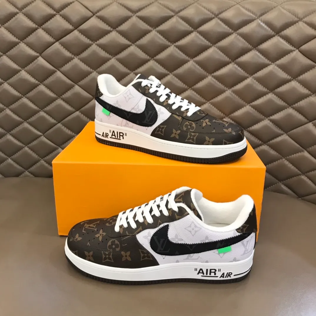 Men's shoes 💰p420 "*OUIS *UITTO*" x OFF-WHITE x Nike tripartite collaboration! Trendy and cool men's casual sports shoes with unrivaled color matching. The design idea basically continues the style of THE TEN. The Swoosh line and tongue label have a very familiar visual effect and are both fashionable and trendy! A must-have for fashionistas! The effect on your feet is absolutely stunning! (The original drawer packaging accessories are complete) Code number 38-45